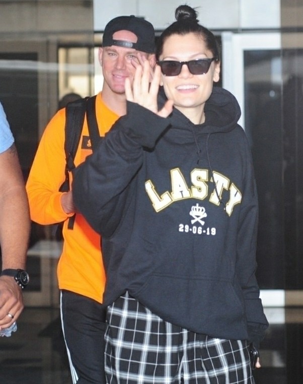 Jessie J and Channing Tatum arrive to the airport in Rio de Janeiro, Brazil