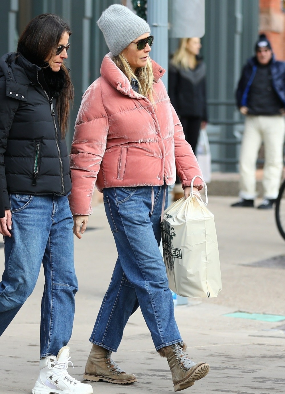 Gwyneth Paltrow goes Christmas shopping with a group of friends in Aspen