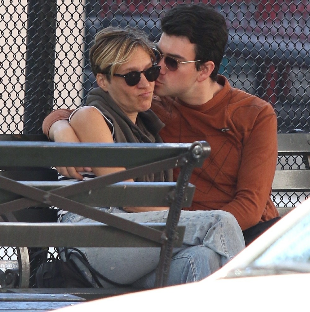 Chloe Sevigny shows some PDA with unidentified Boyfriend during an outing in New York, NY