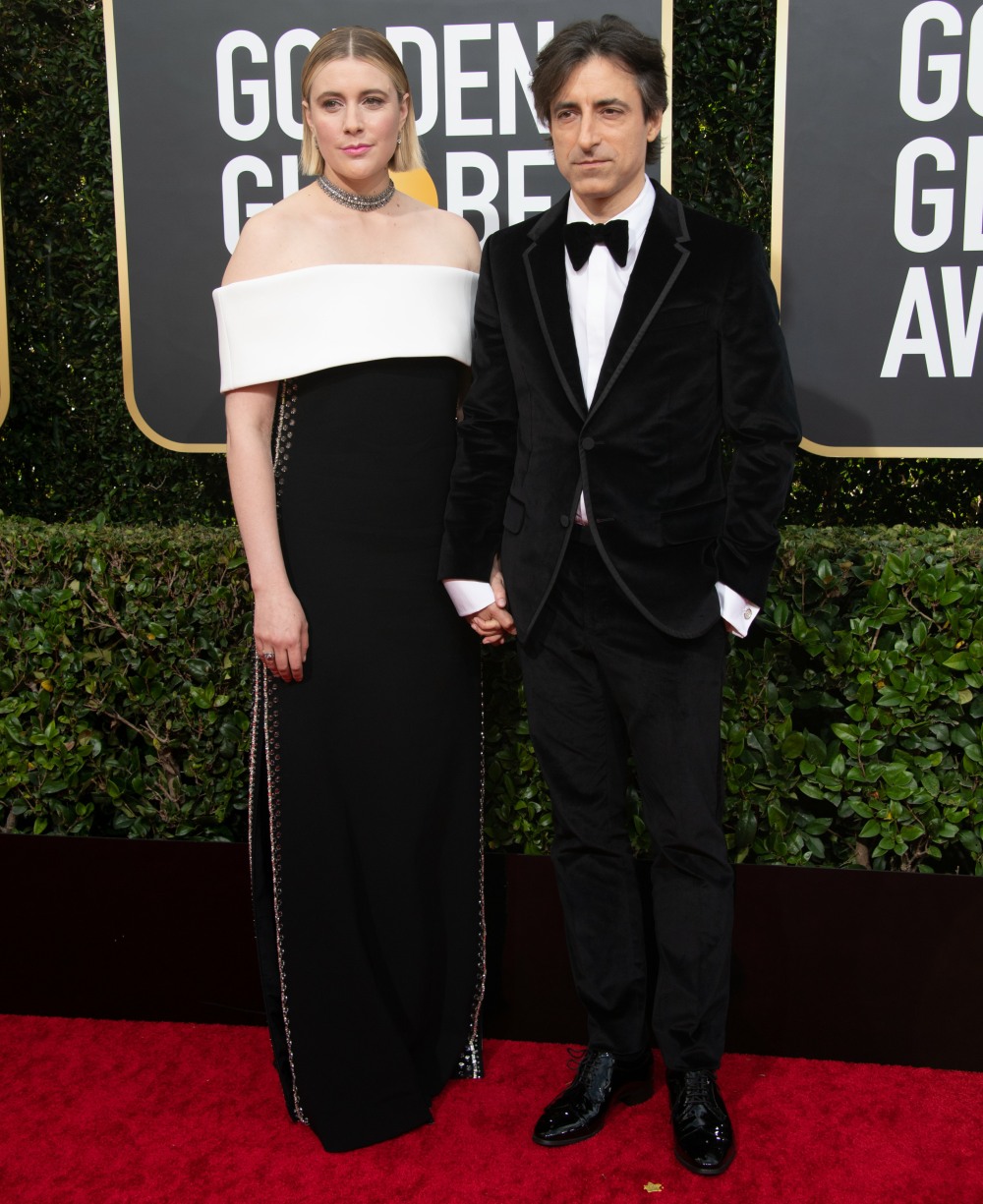 Greta Gerwig and nominee Noah Baumbach arrive at the 77th Annual Golden Globe Awards at the Beverly Hilton in Beverly Hills, CA on Sunday, January 5, 2020.