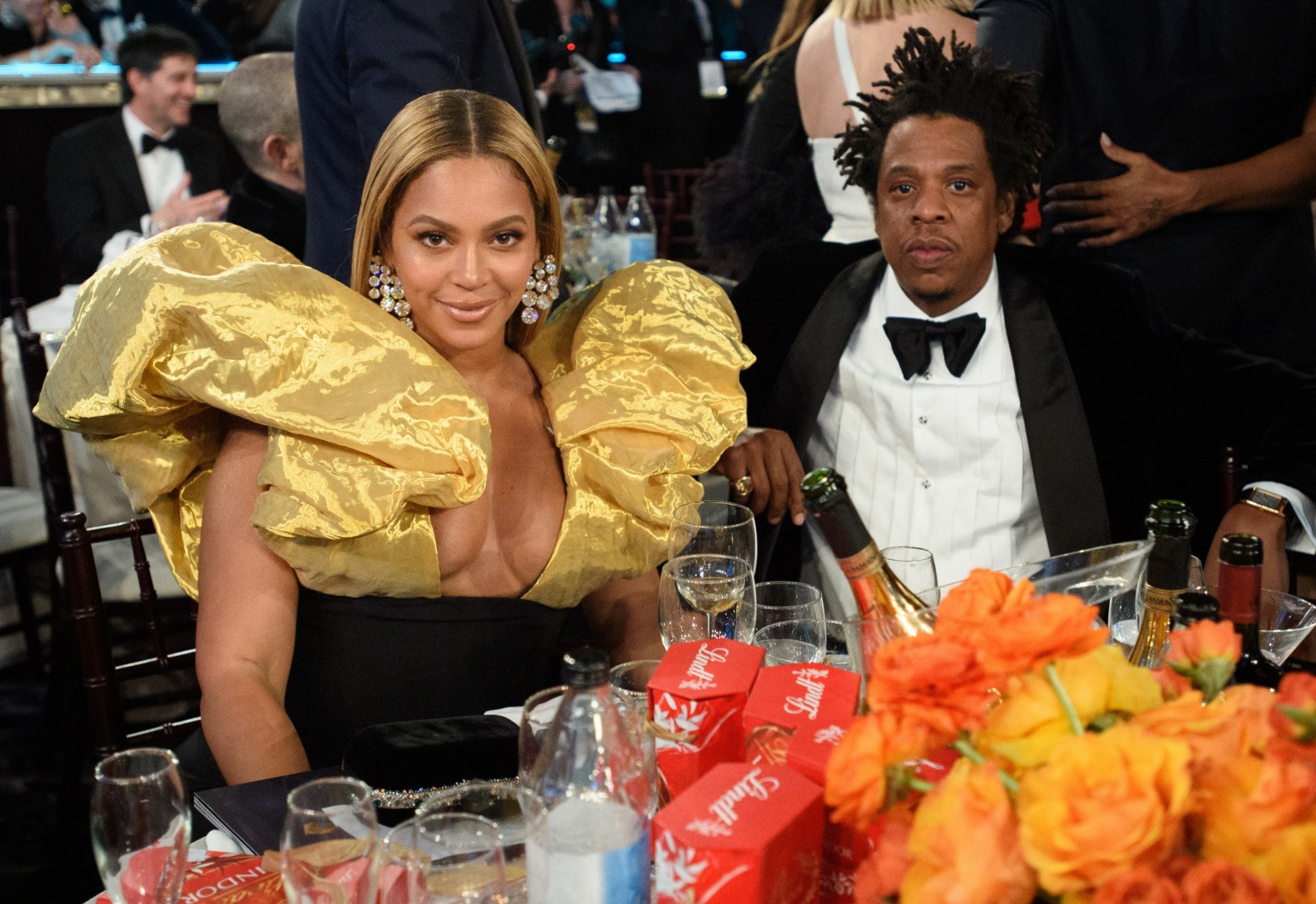 Nominee, Beyonce Knowles-Carter, and Jay-Z at the 77th Annual Golden Globe Awards at the Beverly Hilton in Beverly Hills, CA on Sunday, January 5, 2020.