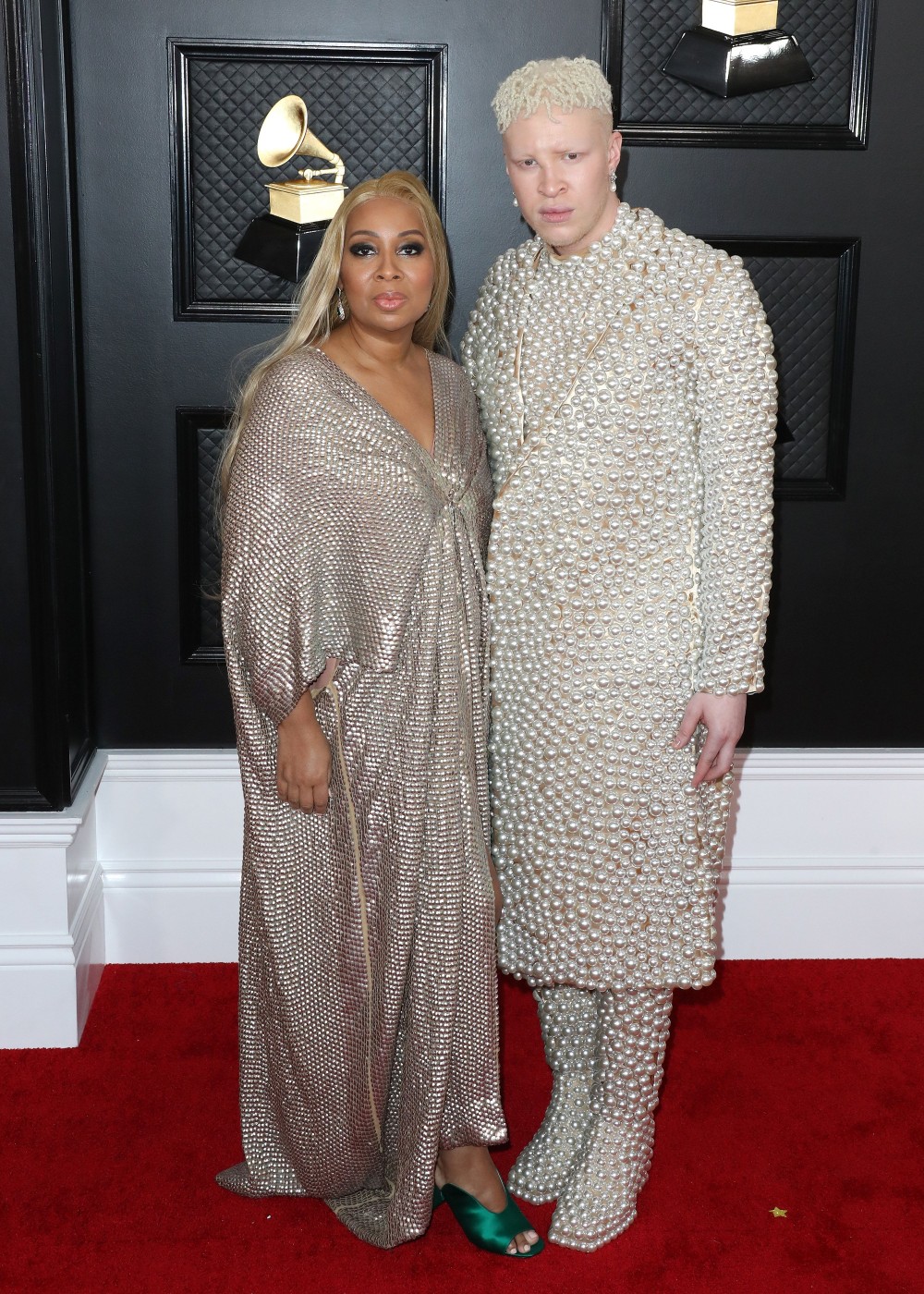 Geraldine Ross and Shaun Ross arrive at the 62nd Annual GRAMMY Awards held at Staples Center on January 26, 2020 in Los Angeles, California, United States.