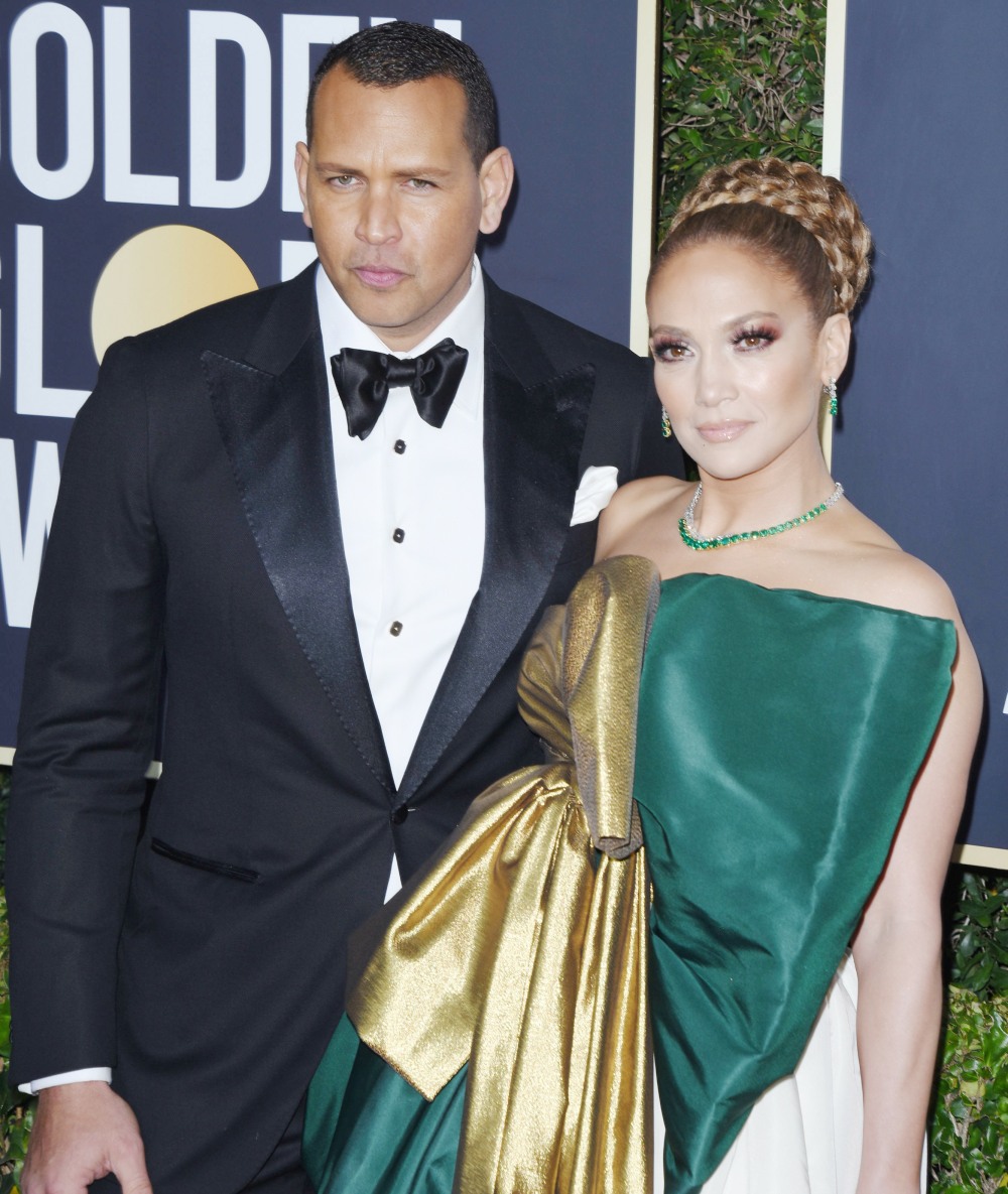 Alex Rodriguez, Jennifer Lopez attends the 77th Annual Golden Globe Awards at The Beverly Hilton Hotel on January 05, 2020 in Beverly Hills, California© Jill Johnson/jpistudios.com