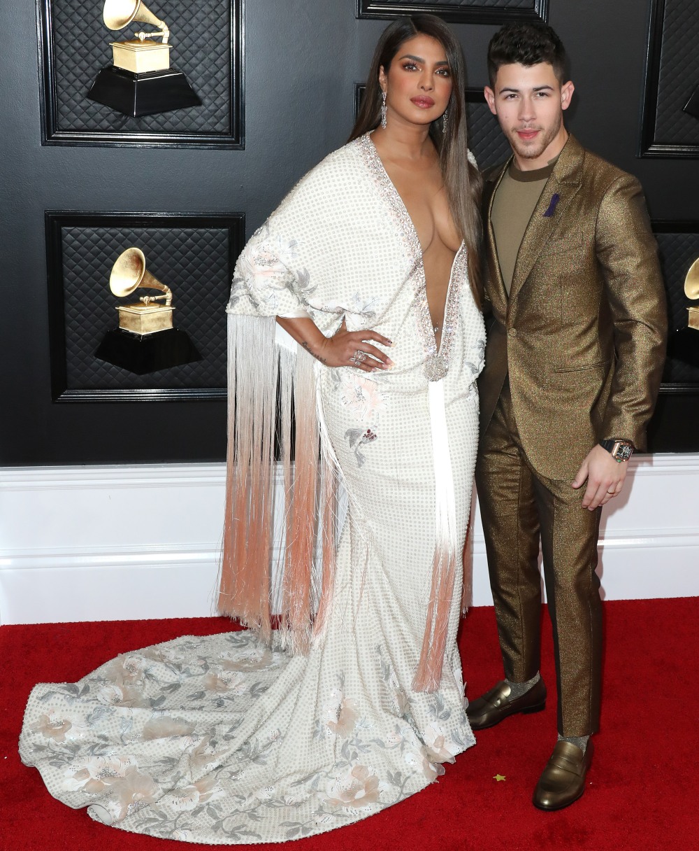 Priyanka Chopra and Nick Jonas arrive at the 62nd Annual GRAMMY Awards held at Staples Center on January 26, 2020 in Los Angeles, California, United States.