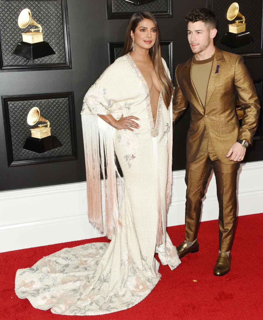 Priyanka Chopra, Nick Jonas arrives at the 62nd Annual GRAMMY Awards at Staples Center on January 26, 2020 in Los Angeles, California