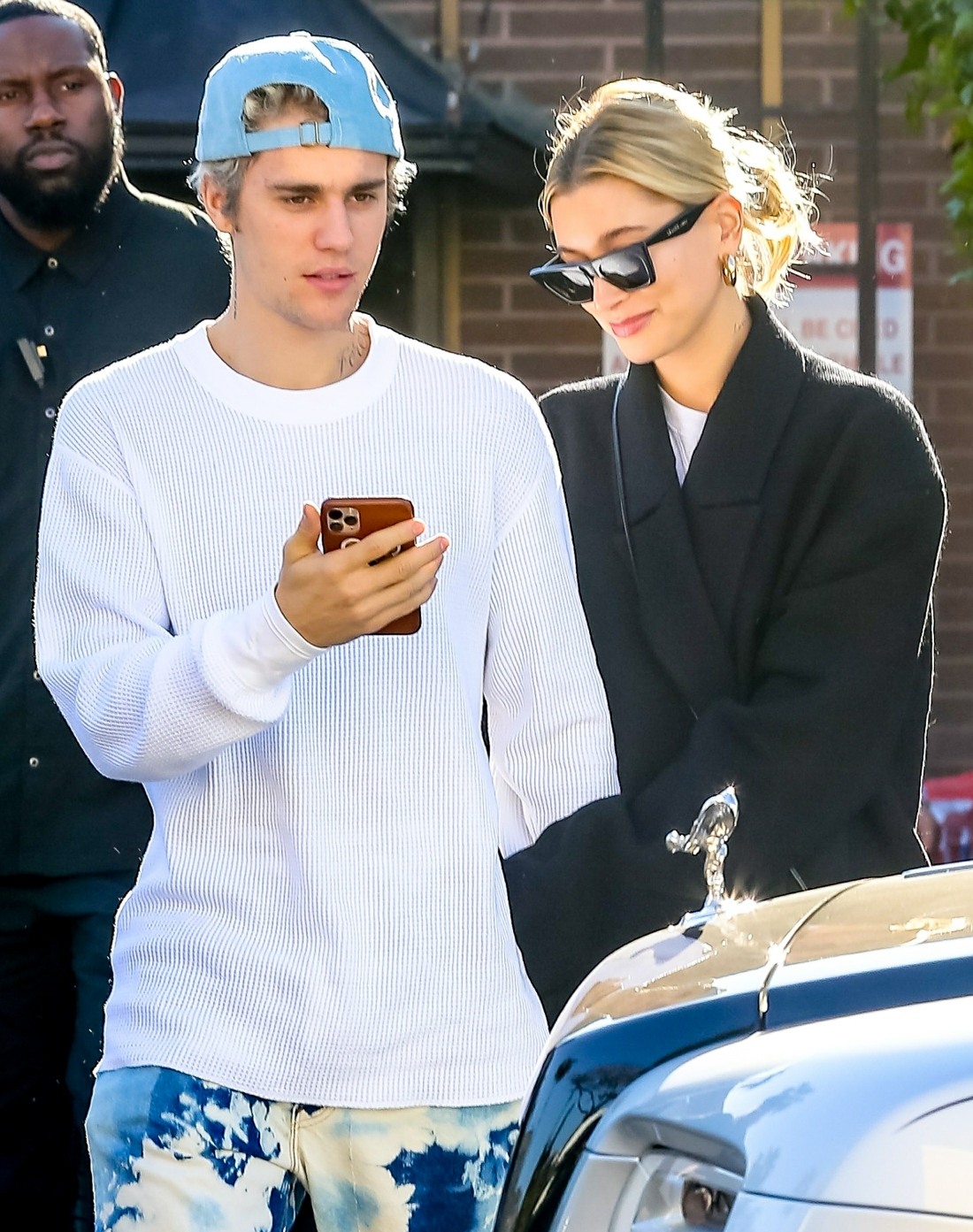 Justin Bieber holds hands with wife Hailey Bieber after a lunch date