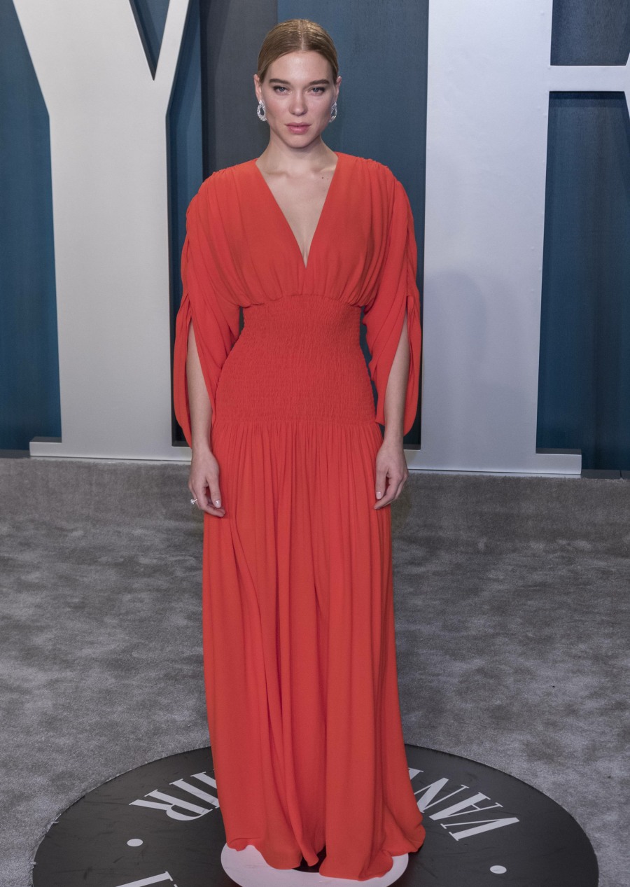 Lea Seydoux attends the Vanity Fair Oscar Party at Wallis Annenberg Center for the Performing Arts i...