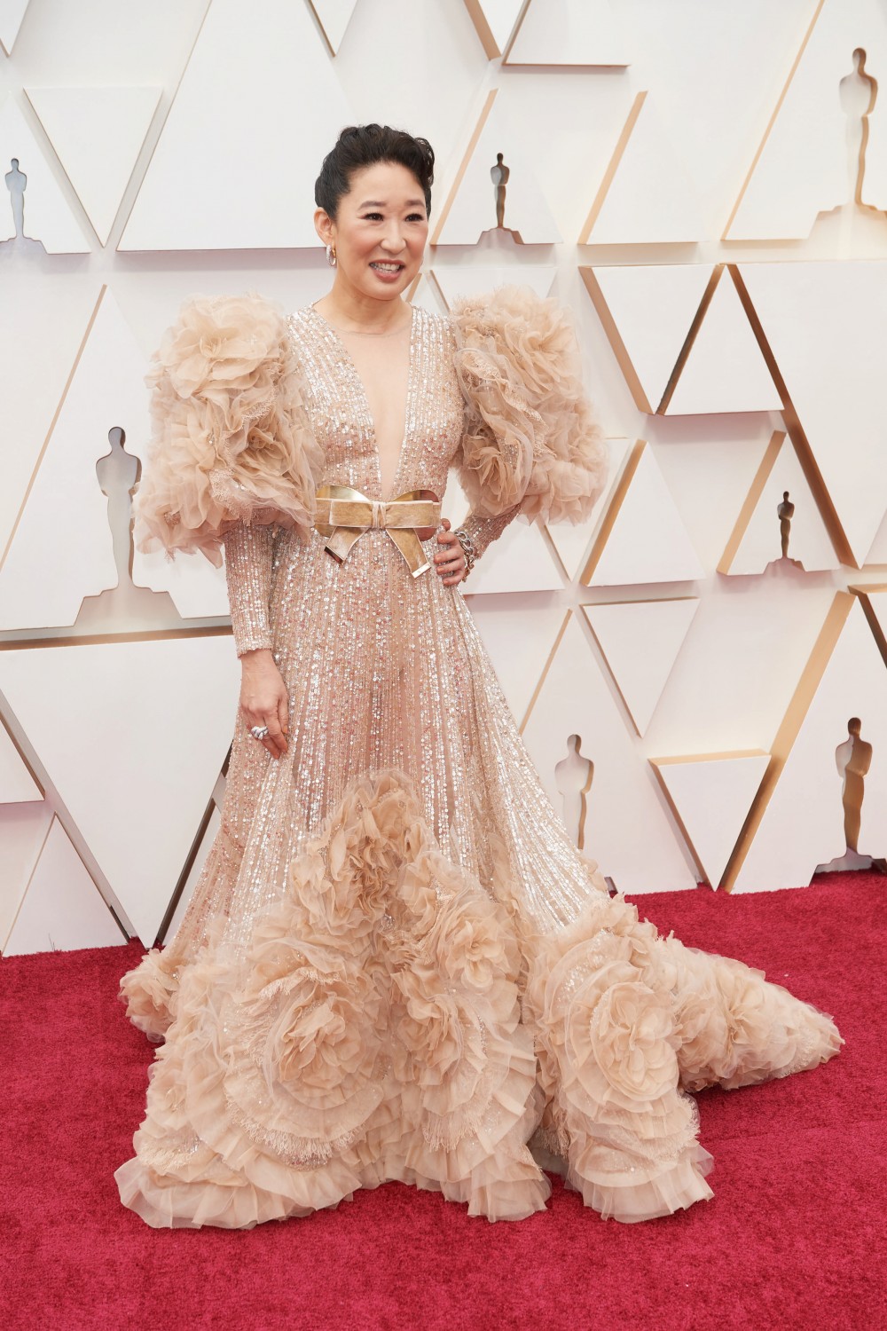 Sandra Oh arrives on the red carpet of The 92nd Oscars¬Æ at the Dolby¬Æ Theatre in Hollywood, CA...