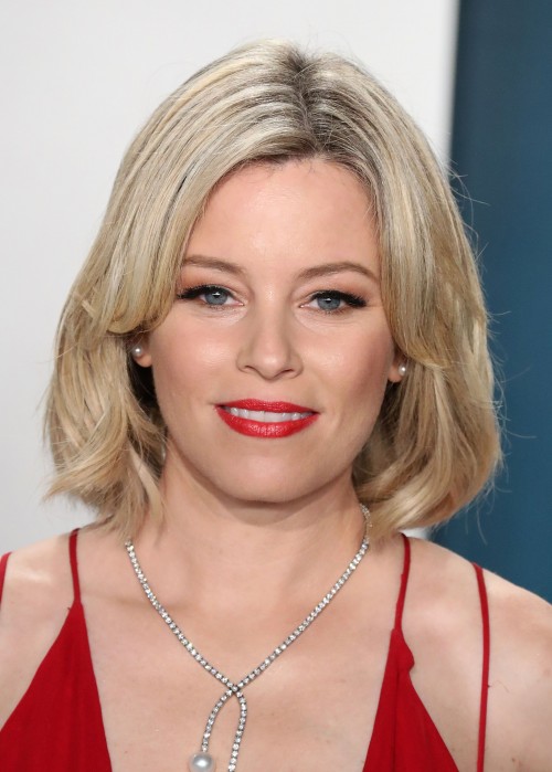 Elizabeth Banks arrives at the 2020 Vanity Fair Oscar Party held at the Wallis Annenberg Center for...