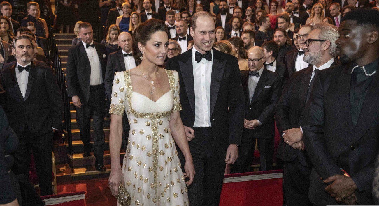 The Duke and Duchess of Cambridge attend the EE British Academy Film Awards ceremony at the Royal Albert Hall.