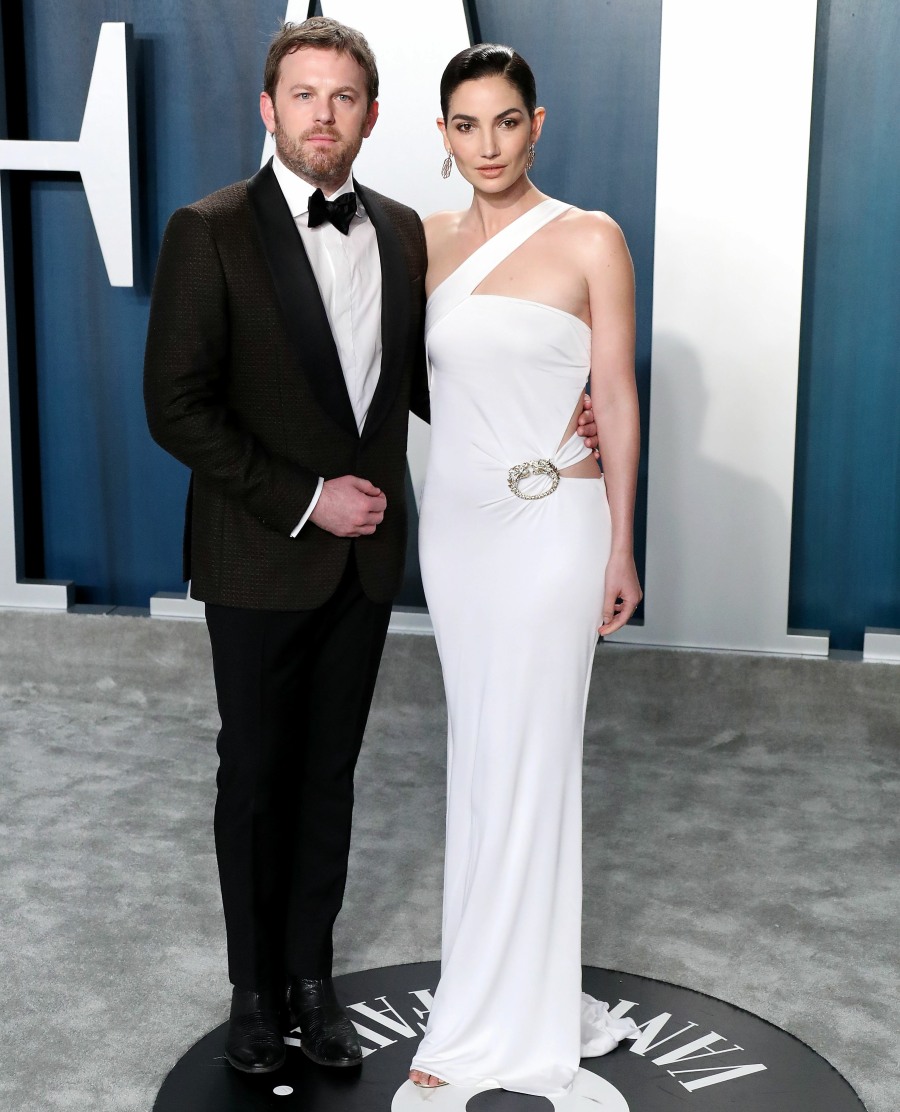 Caleb Followill and Lily Aldridge arrive at the 2020 Vanity Fair Oscar Party held at the Wallis Anne...