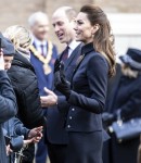 The Duke and Duchess of Cambridge talk to staff and patients during a visit to the defence medical r...