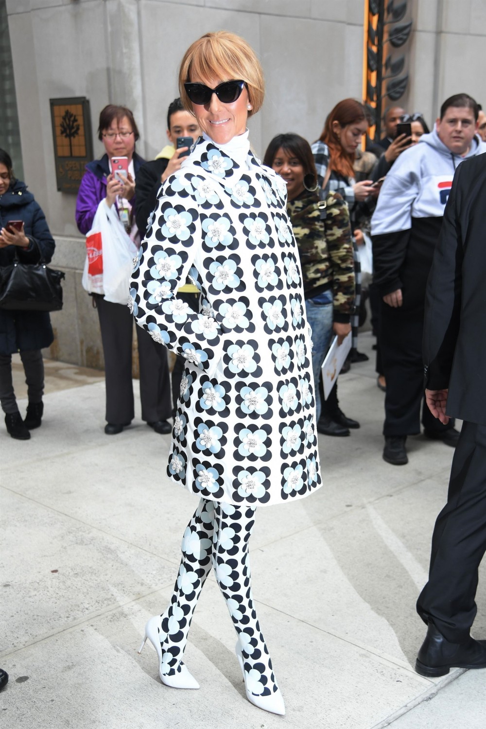 Celine Dion opts for a 60's inspired look while out in Manhattan