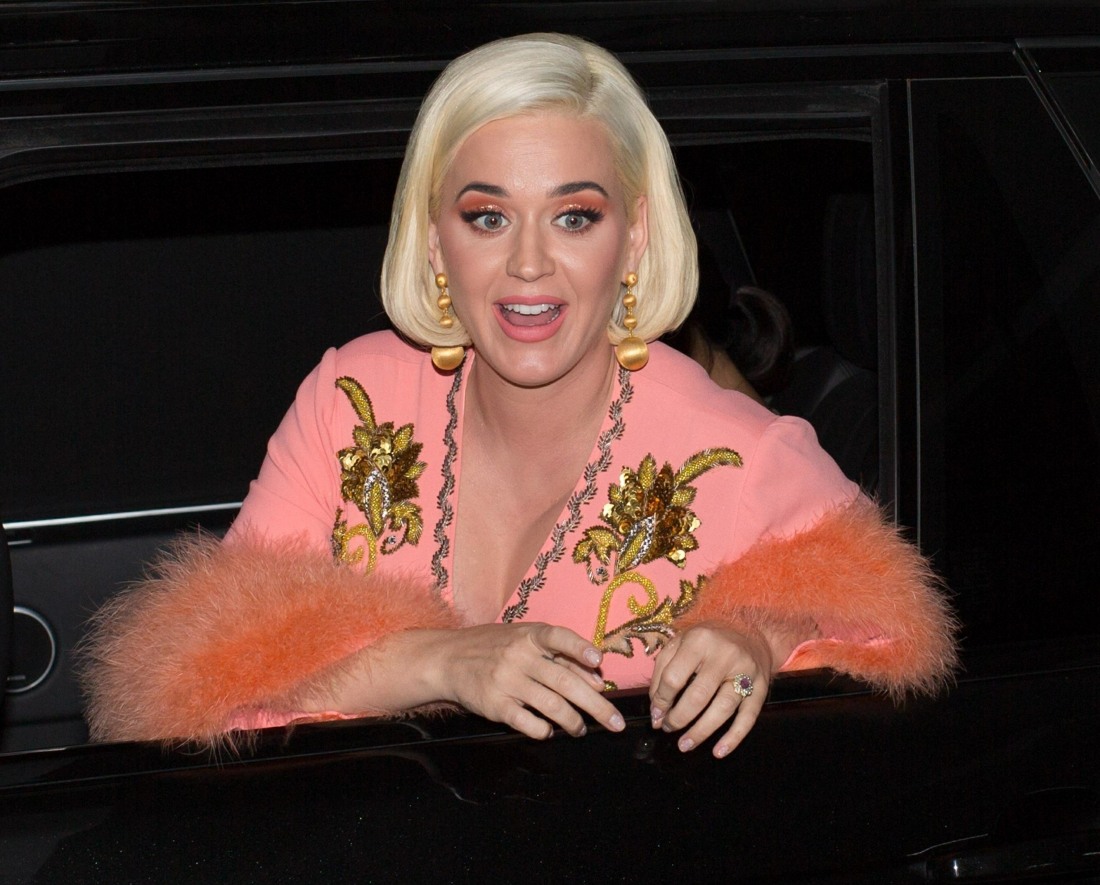 Katy Perry is all smiles as she leaves a tv show