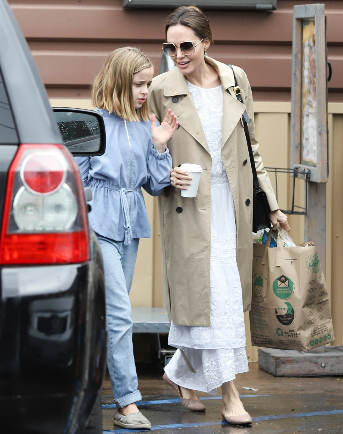 Angelina Jolie goes shopping at Lassens amid coronavirus pandemic