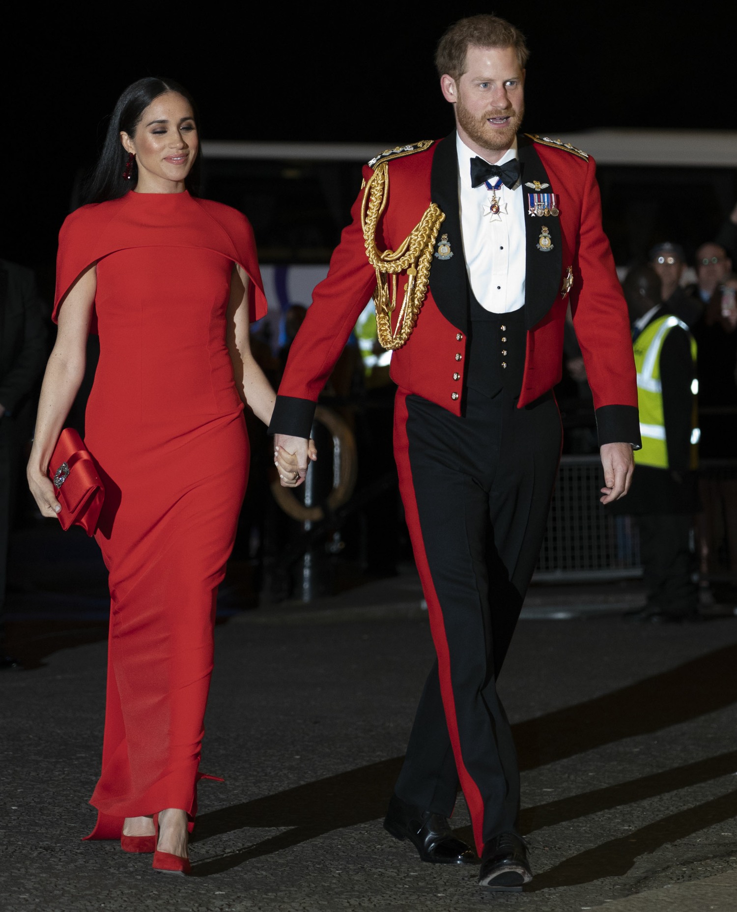 The Duke and Duchess of Sussex arrive at the Albert Hall for the  Mountbatten Festival of Music this evening 7 - March - 2020