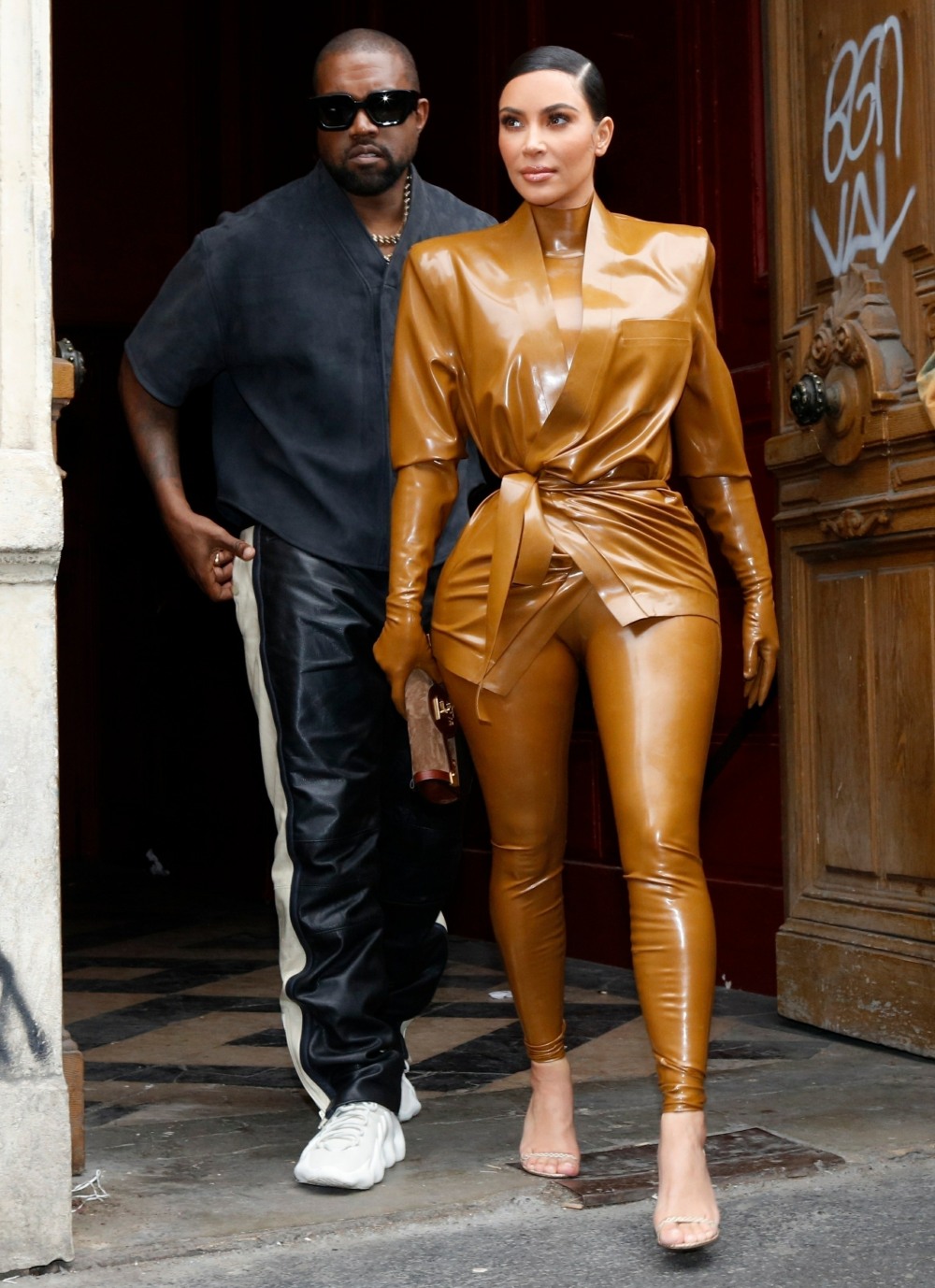 Kanye West, Kim Kardashian, their daughter North West, and family attend Kanye's 'Sunday Service' in Paris