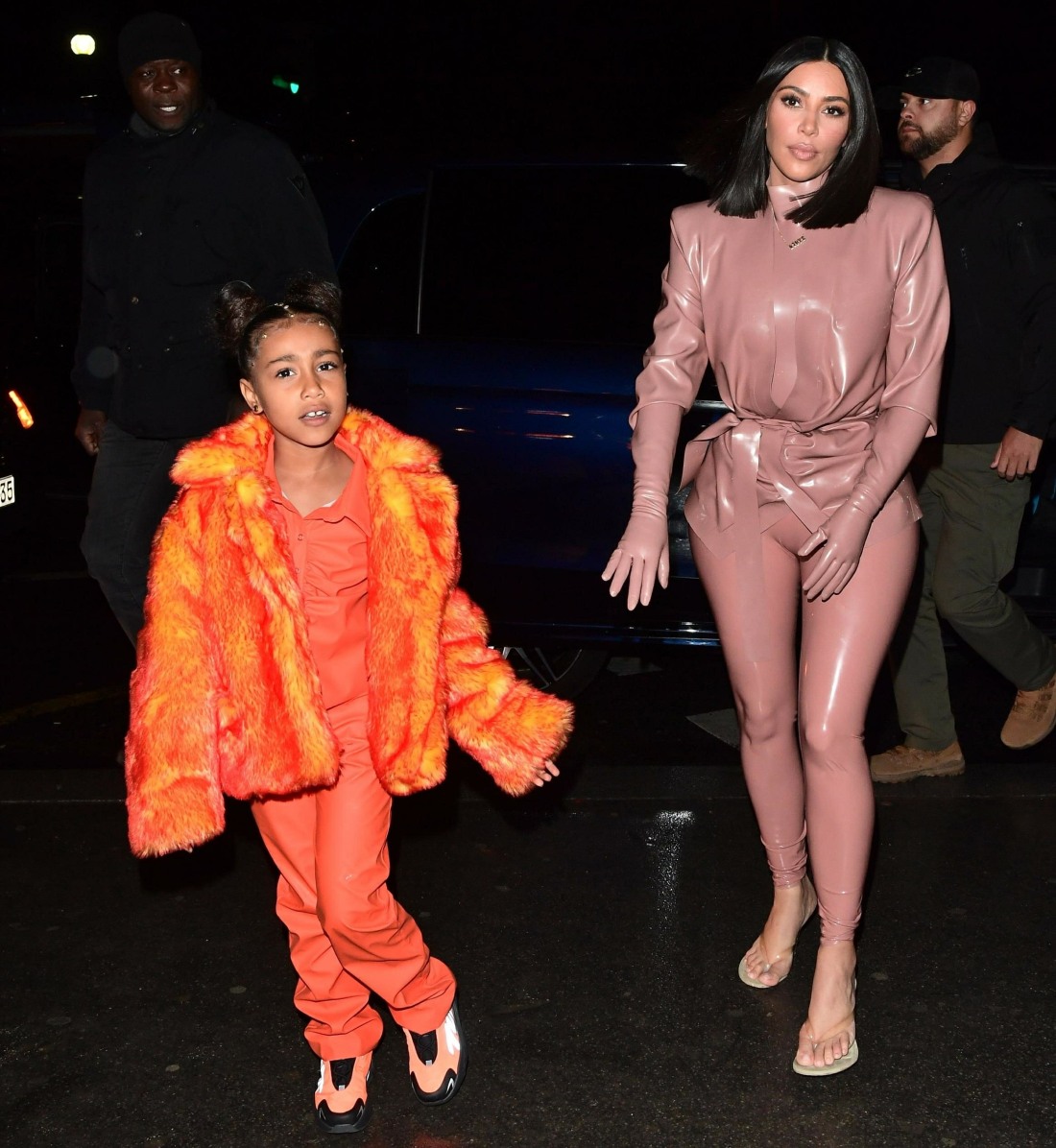 Kanye West, Kim Kardashian and Kourtney Kardashian take their kids to the Eiffel Tower