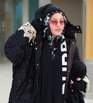 Madonna and boyfriend Ahlamalik Williams arrive at JFK Airport with the kids