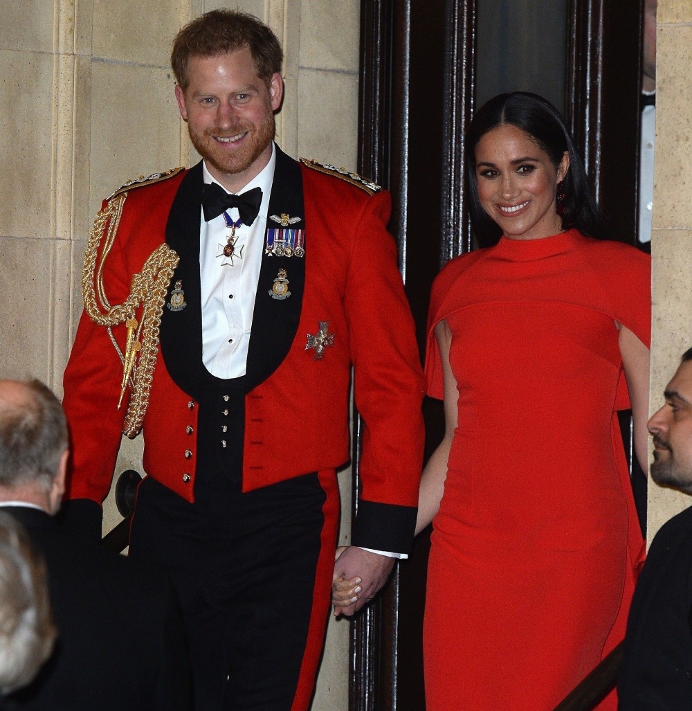 Prince Harry and Meghan Markle exit The Royal Albert Hall