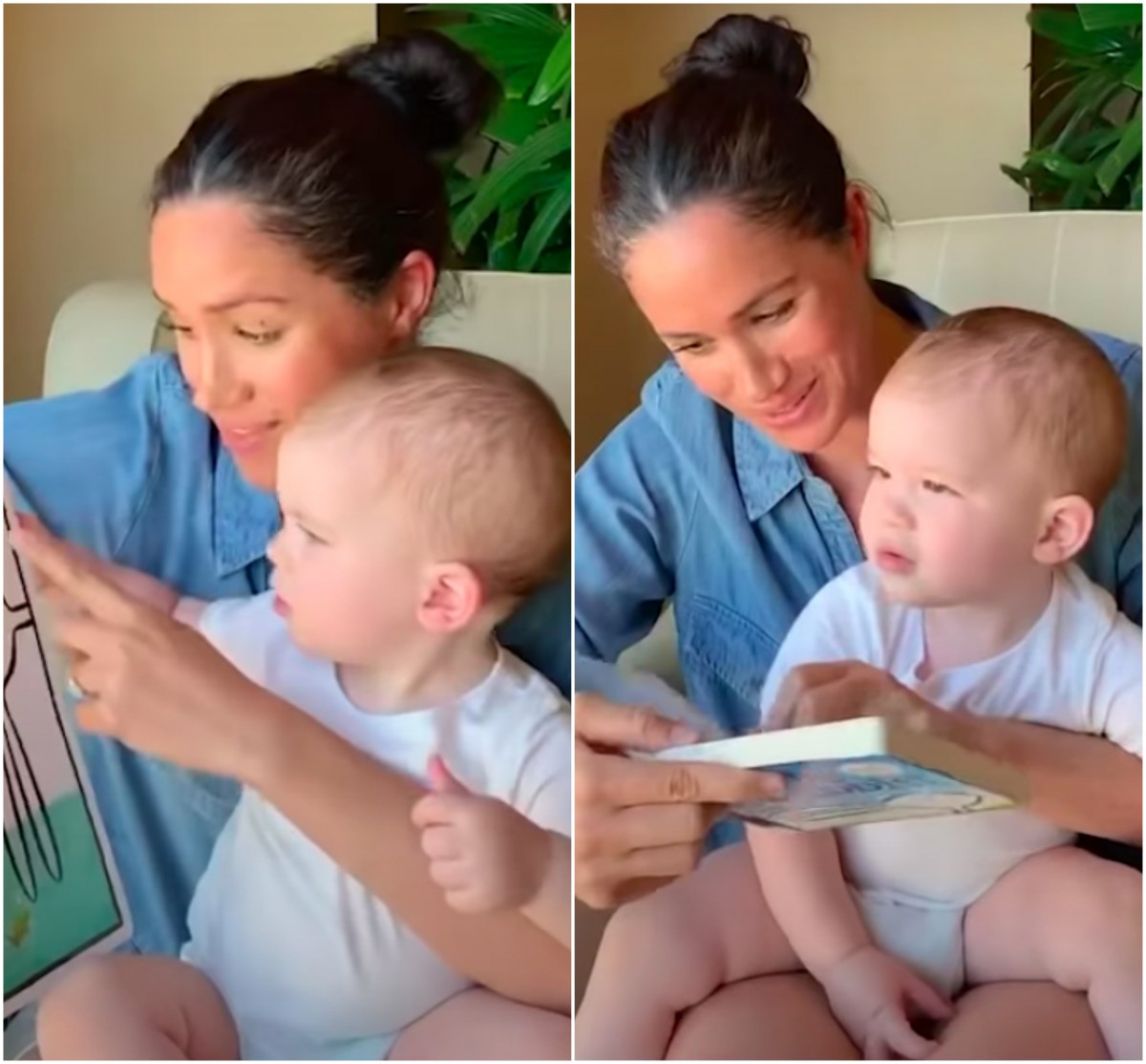 Meghan reading to Archie