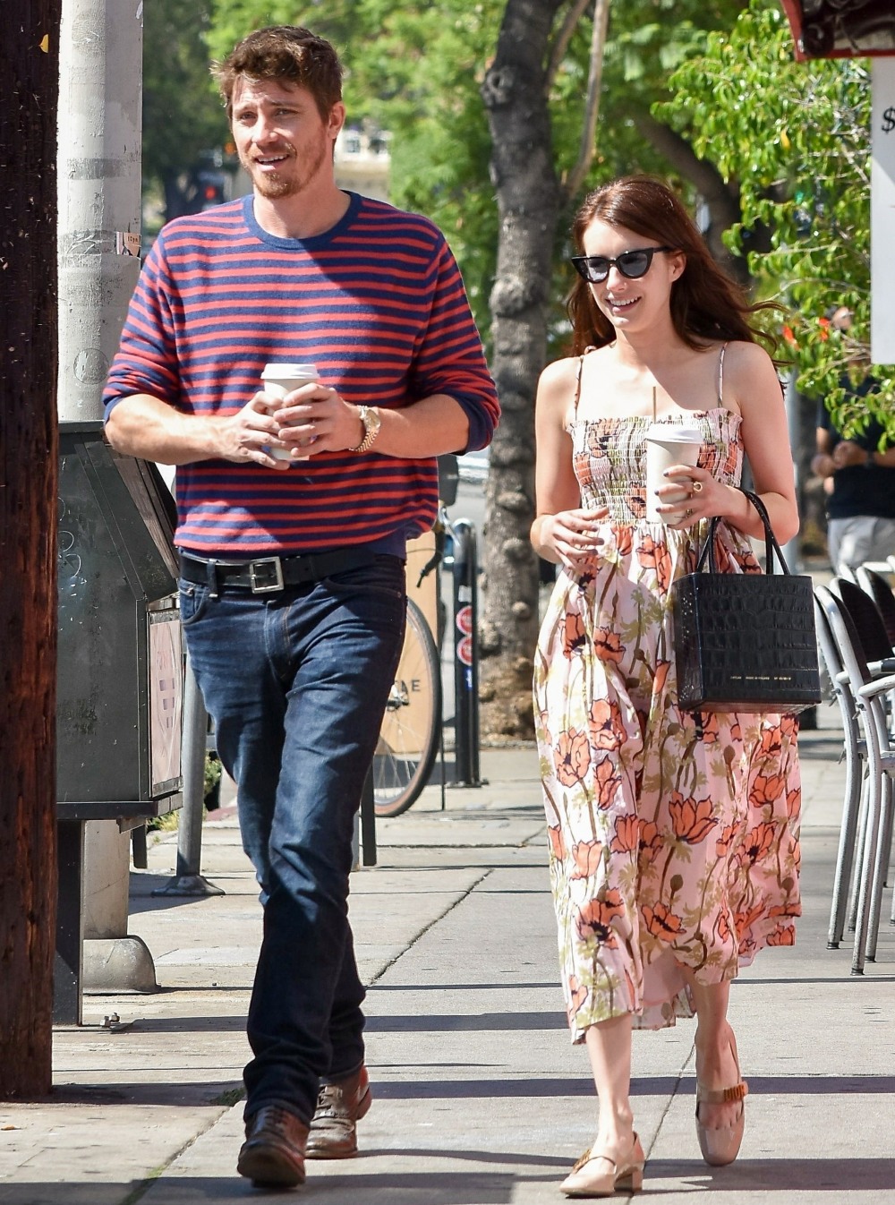 Emma Roberts and Garrett Hedlund go out for coffee in Los Feliz