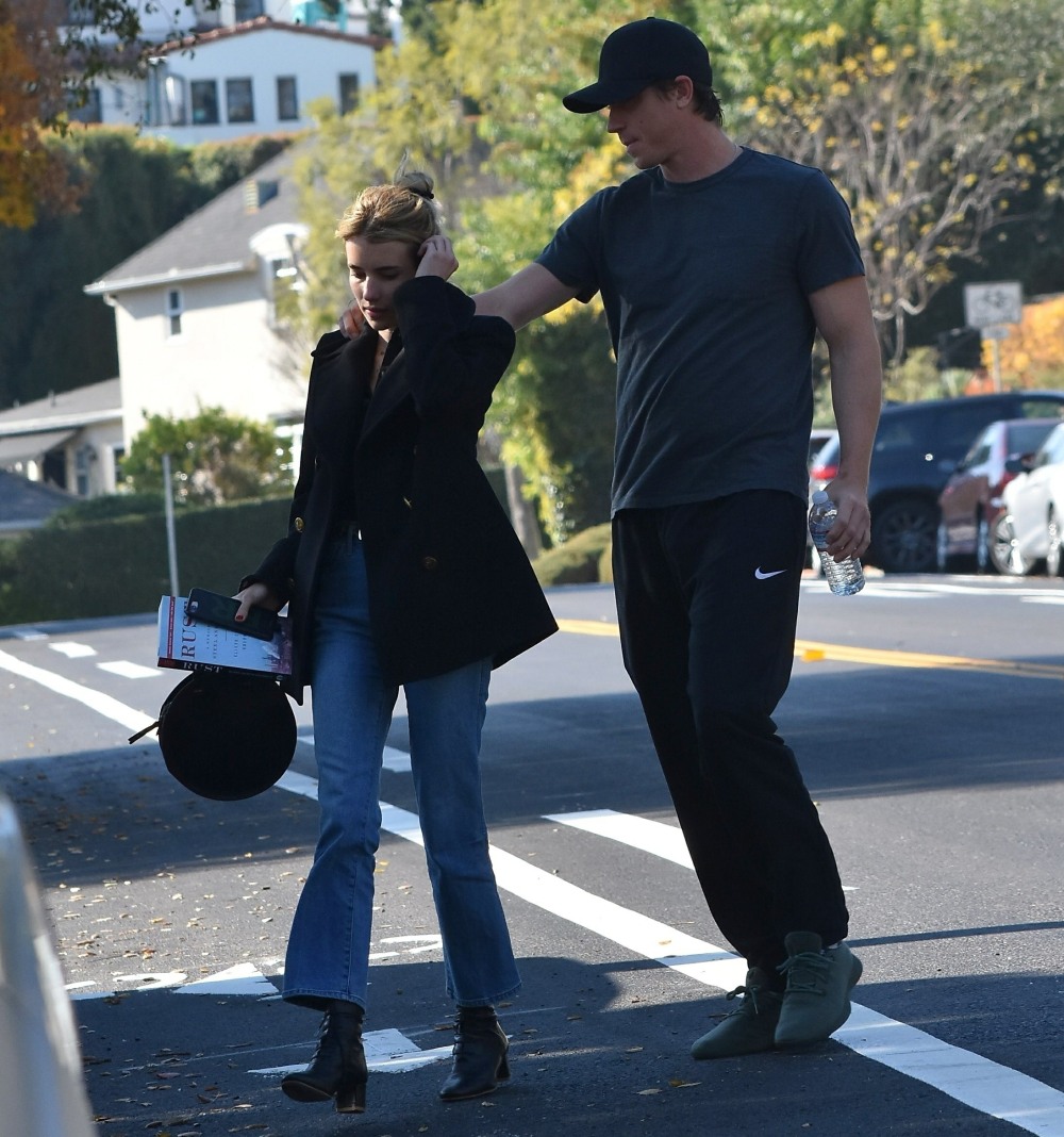 Emma Roberts leaves her boyfriend Garrett Hedlund's house