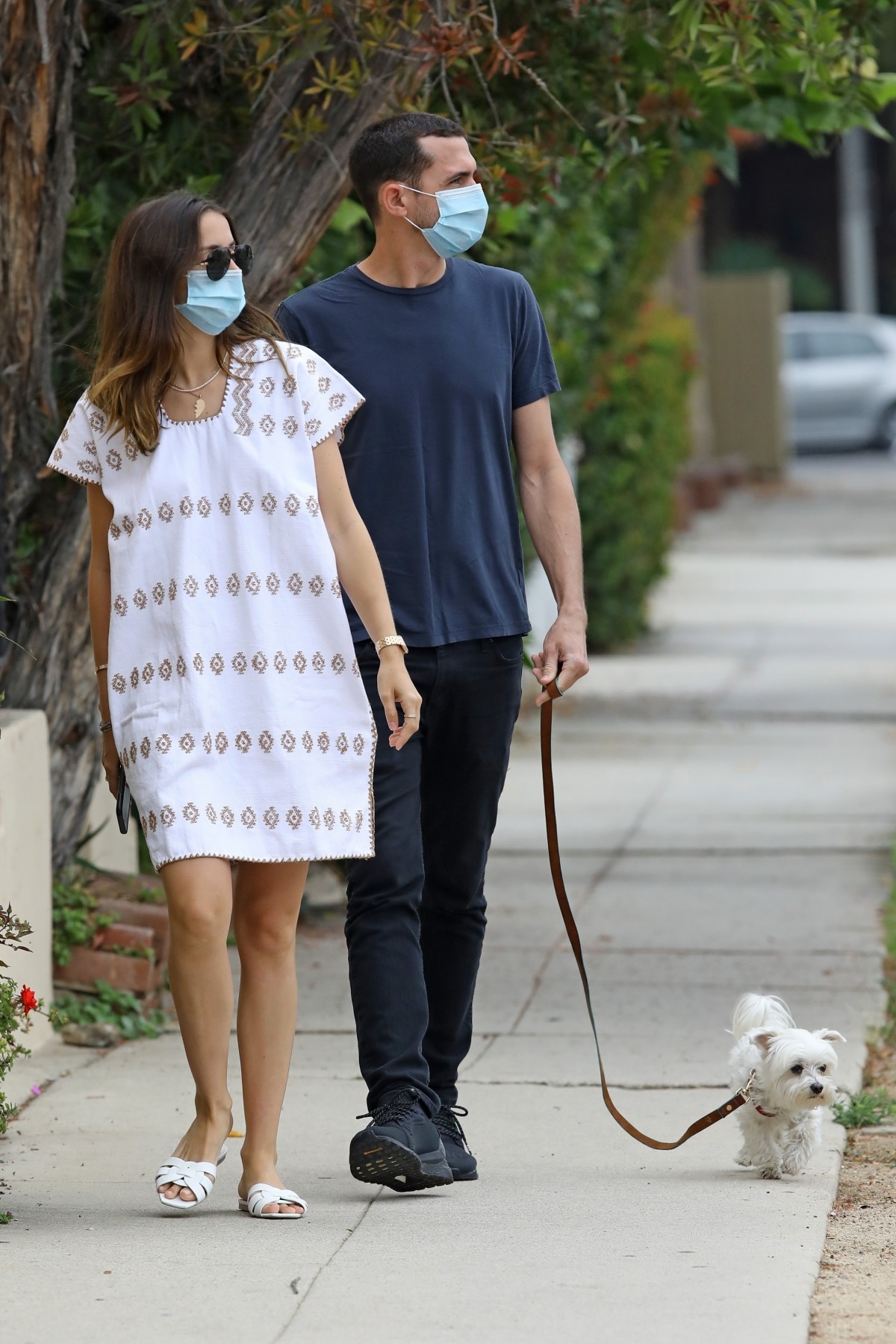 Ana De Armas out for a morning walk with her brother Javier Caso