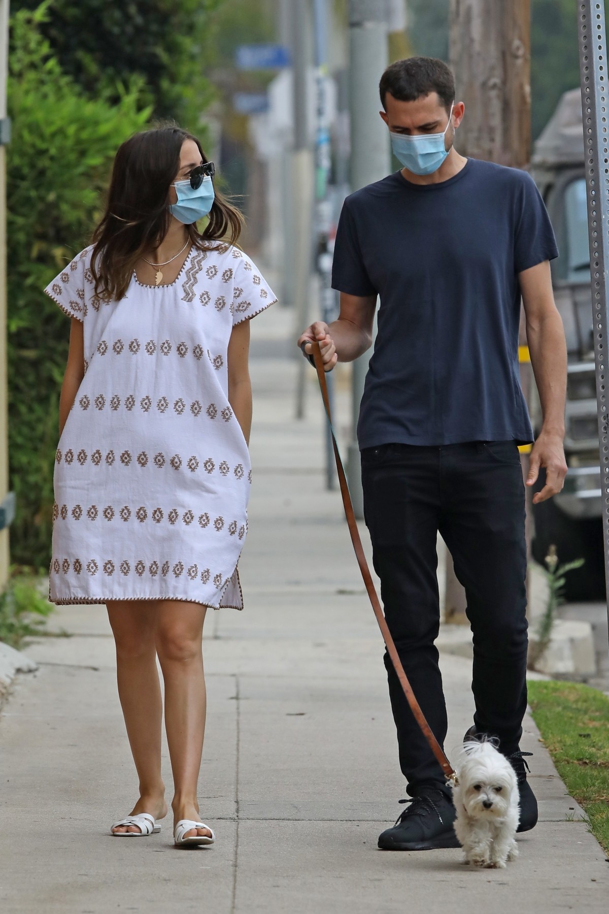 Ana De Armas out for a morning walk with her brother Javier Caso