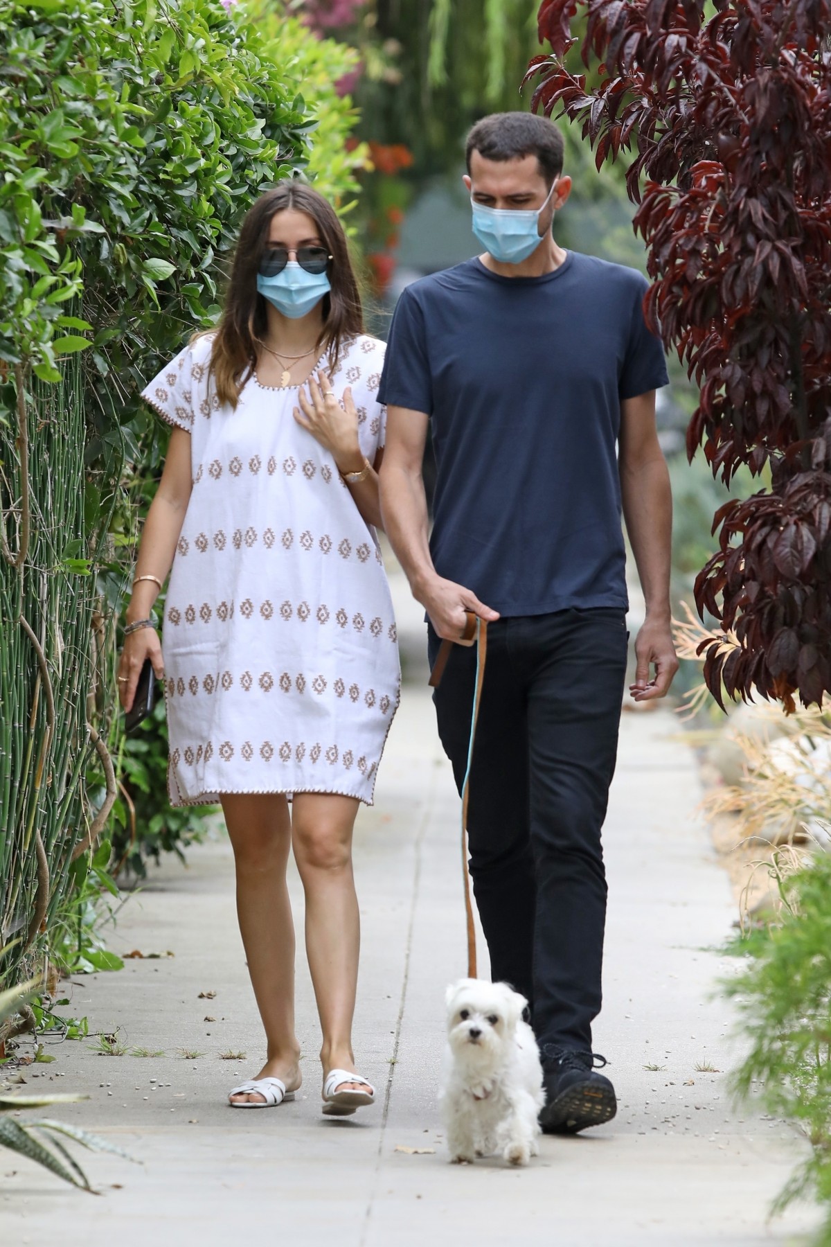 Ana De Armas out for a morning walk with her brother Javier Caso
