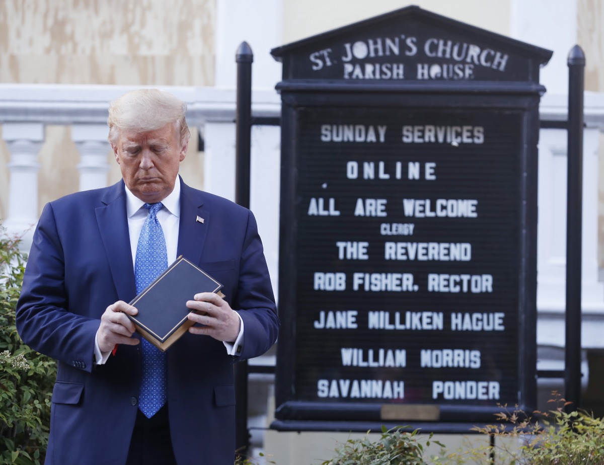 Trump Visits St. John's Church