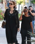 Angelina Jolie takes the girls for some retail therapy at Kitson