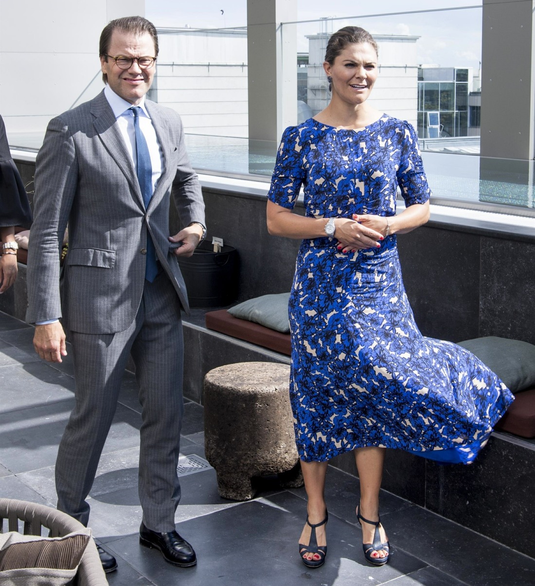 Prince Daniel and crown princess Victoria visiting the Swedish hospitality industry employer's organization Visita