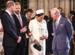 The Duchess of Sussex talks with Prince Charles at the Westminster Abbey Commonw