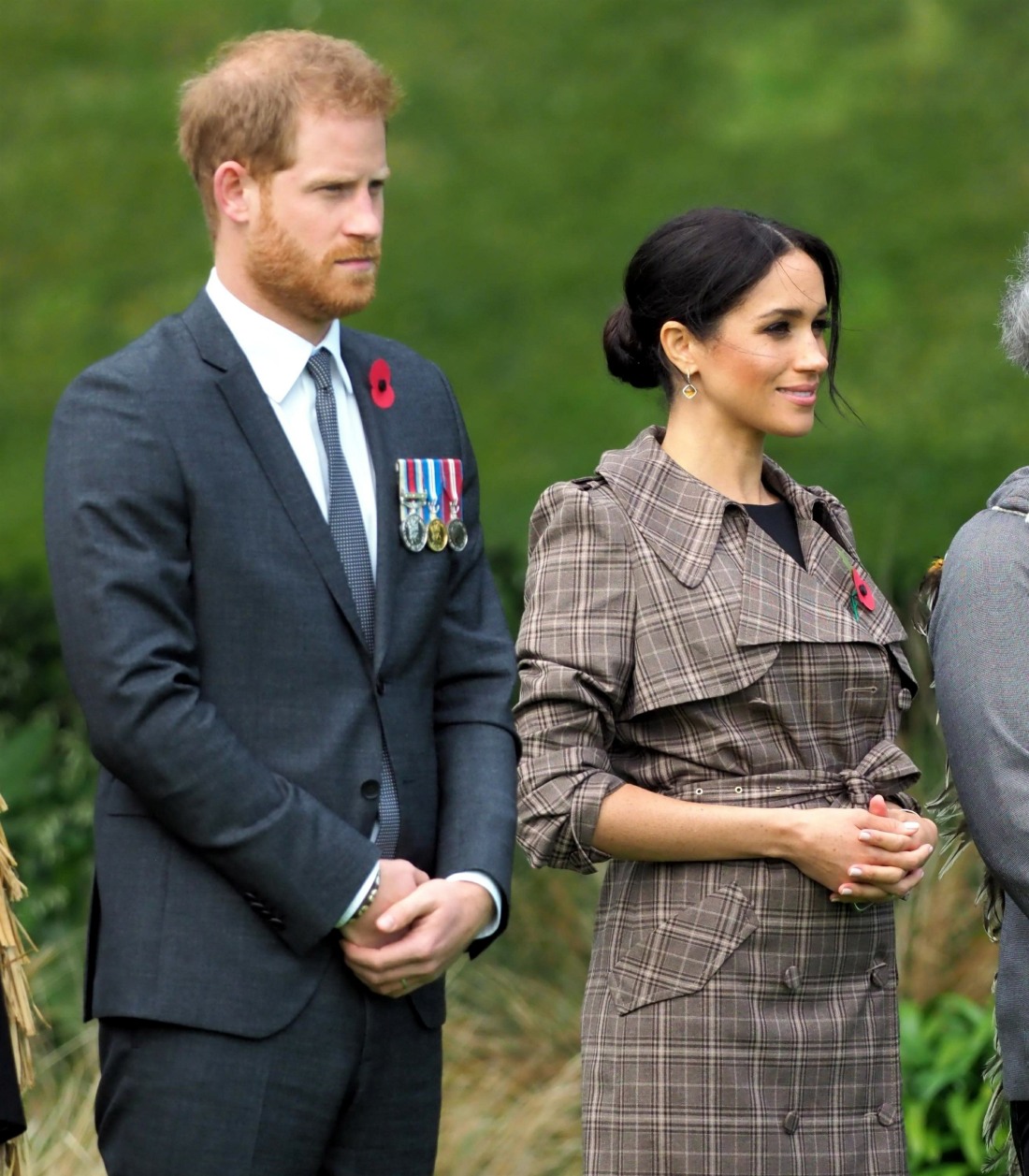 The Duke of Sussex and Duchess of Sussex at a welcome ceremony in Wellington