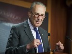 Senate Minority Leader Chuck Schumer, D-NY, holds a press conference at the US Capitol.
