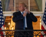 President Trump arrives at the White House after departing Walter Reed National Military Medical Center