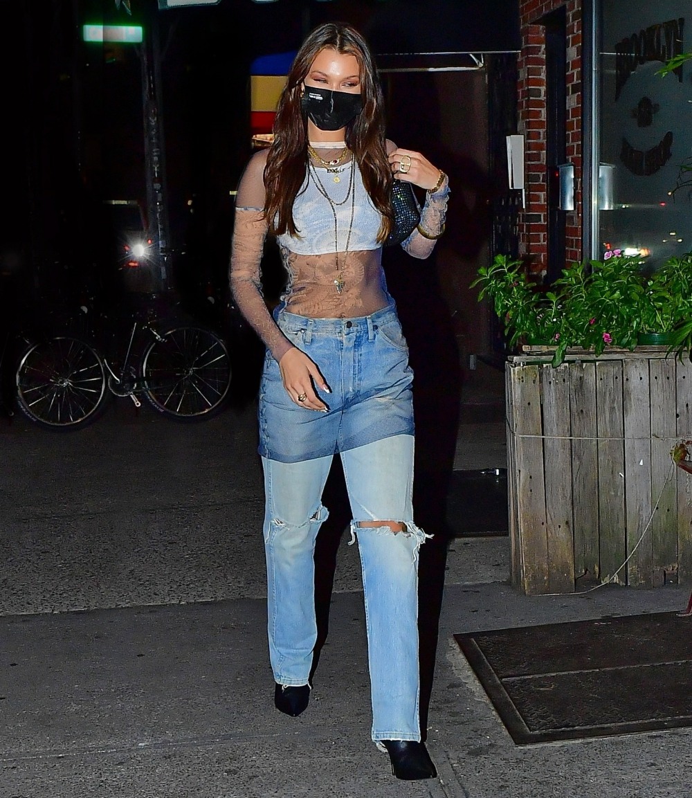 Bella Hadid steps out with friends to party for her birthday in Brooklyn