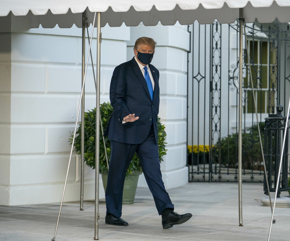 President Trump Departs the White House for Hospital
