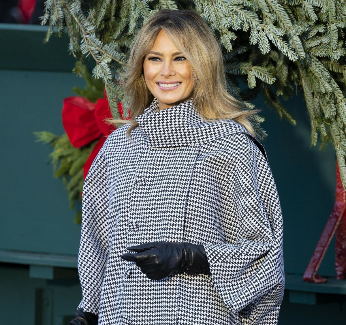 First Lady Melania Trump Accepting Delivery of the White House Christmas Tree