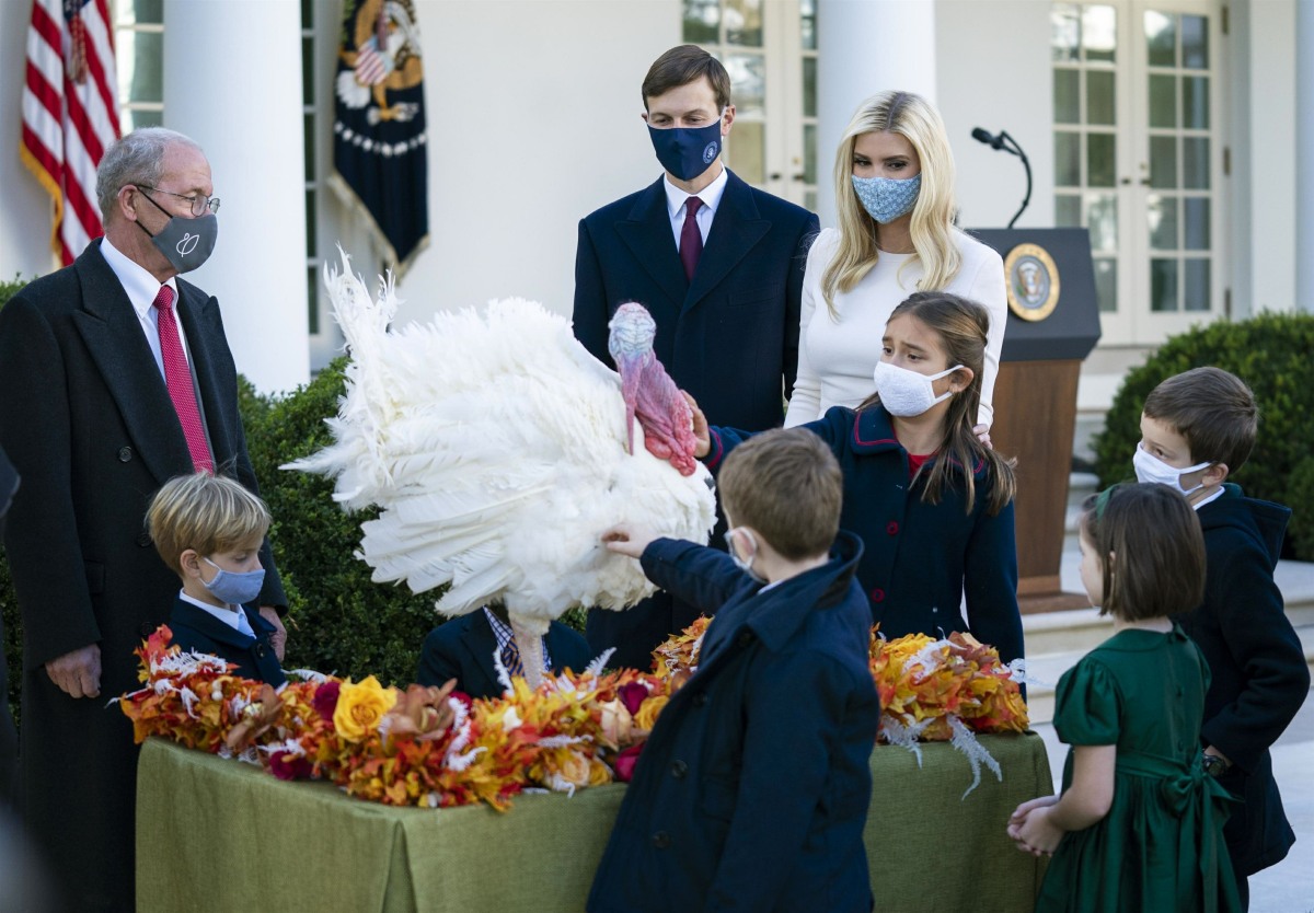 President Trump Pardons the National Thanksgiving Turkey in Washington, DC