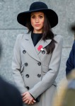Meghan Markle, the US fiancee of Britain's Prince Harry, attends an Anzac Day dawn service at Hyde Park Corner in London on April 25, 2018. 
Anzac Day commemorates Australian and New Zealand casualties and veterans of conflicts and marks the anniversary of the landings in the Dardanelles on April 25, 1915 that would signal the start of the Gallipoli Campaign during the First World War.