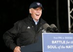 Former Vice President Joe Biden has a Drive thru rally at the Jewish Society Museum in Philadelphia