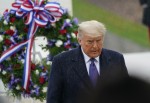 United States President Donald J. Trump and First lady Melania Trump participate in a  National Veterans Day Observance