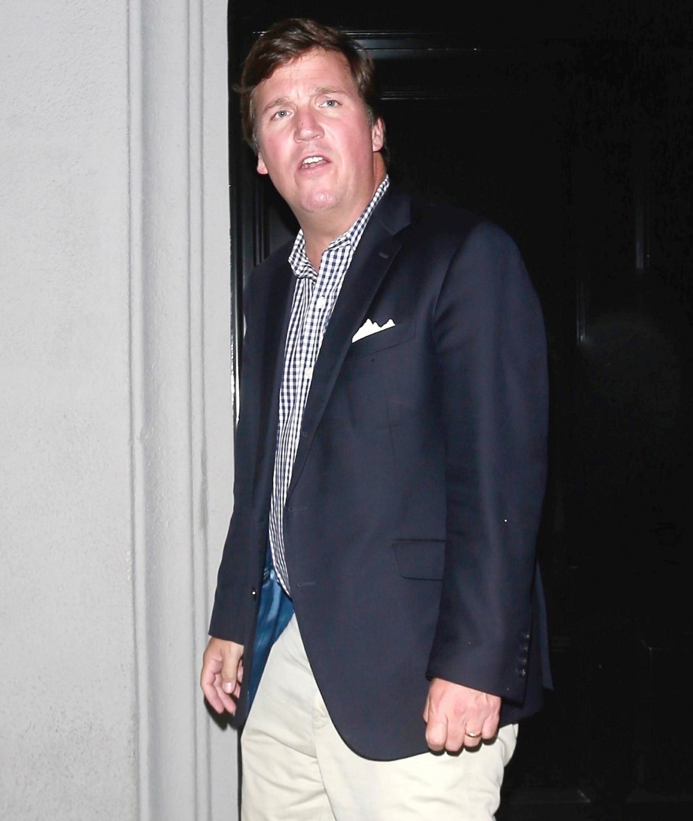 Tucker Carlson leaves Craig's after an LA dinner date