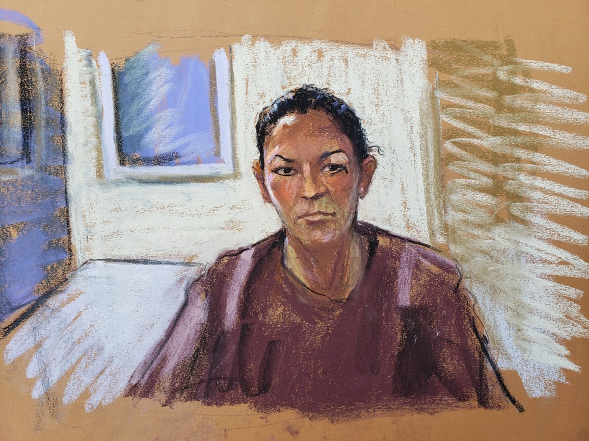 Ghislaine Maxwell is seen in this court sketch as she appears before NY Judge Alison Nathan