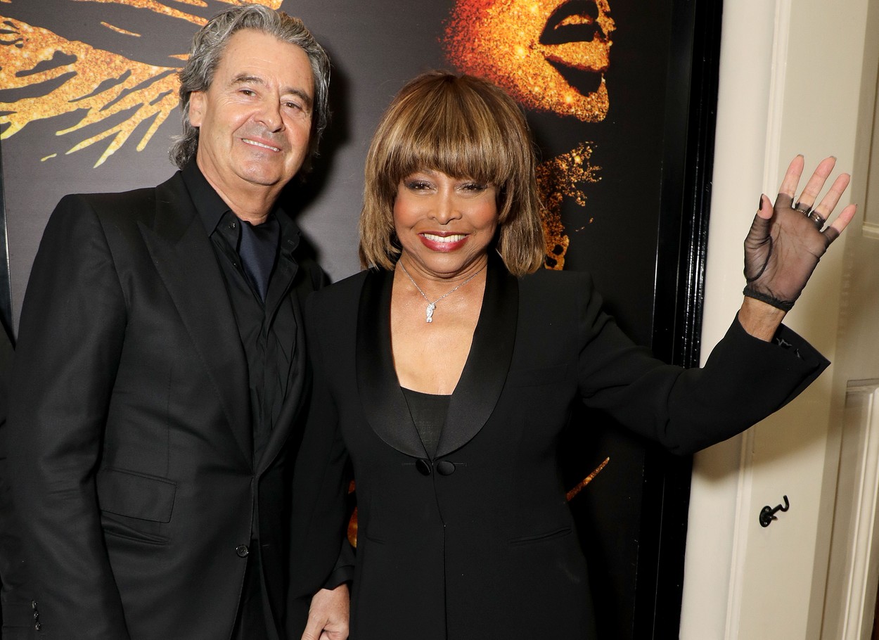 Tina Turner and Erwin Bach at 'Tina: The Tina Turner Musical' press night at Aldwych Theatre