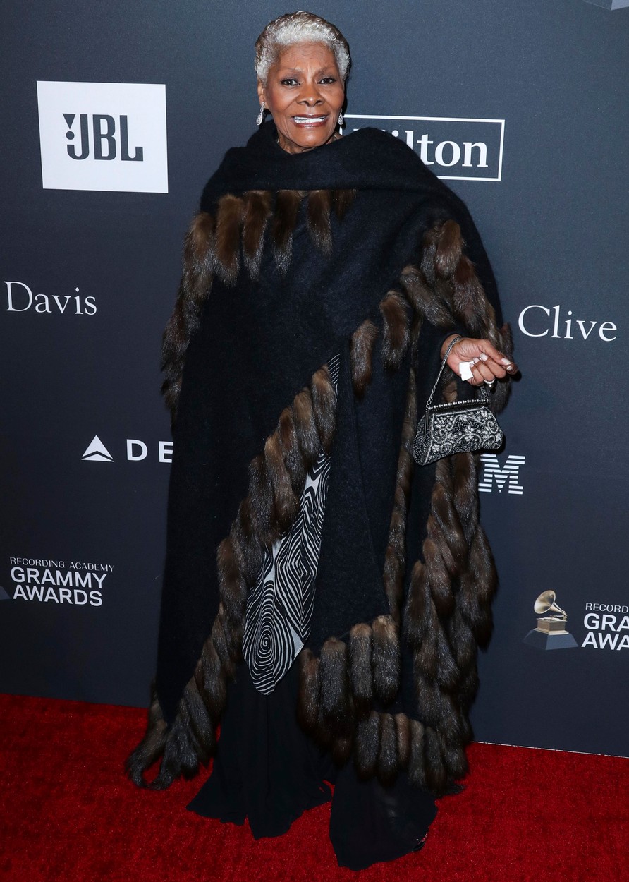 Singer Dionne Warwick arrives at The Recording Academy And Clive Davis' 2019 Pre-GRAMMY Gala held at The Beverly Hilton Hotel on February 9, 2019 in Beverly Hills, Los Angeles, California, United States. (Photo by Xavier Collin/Image Press Agency)
