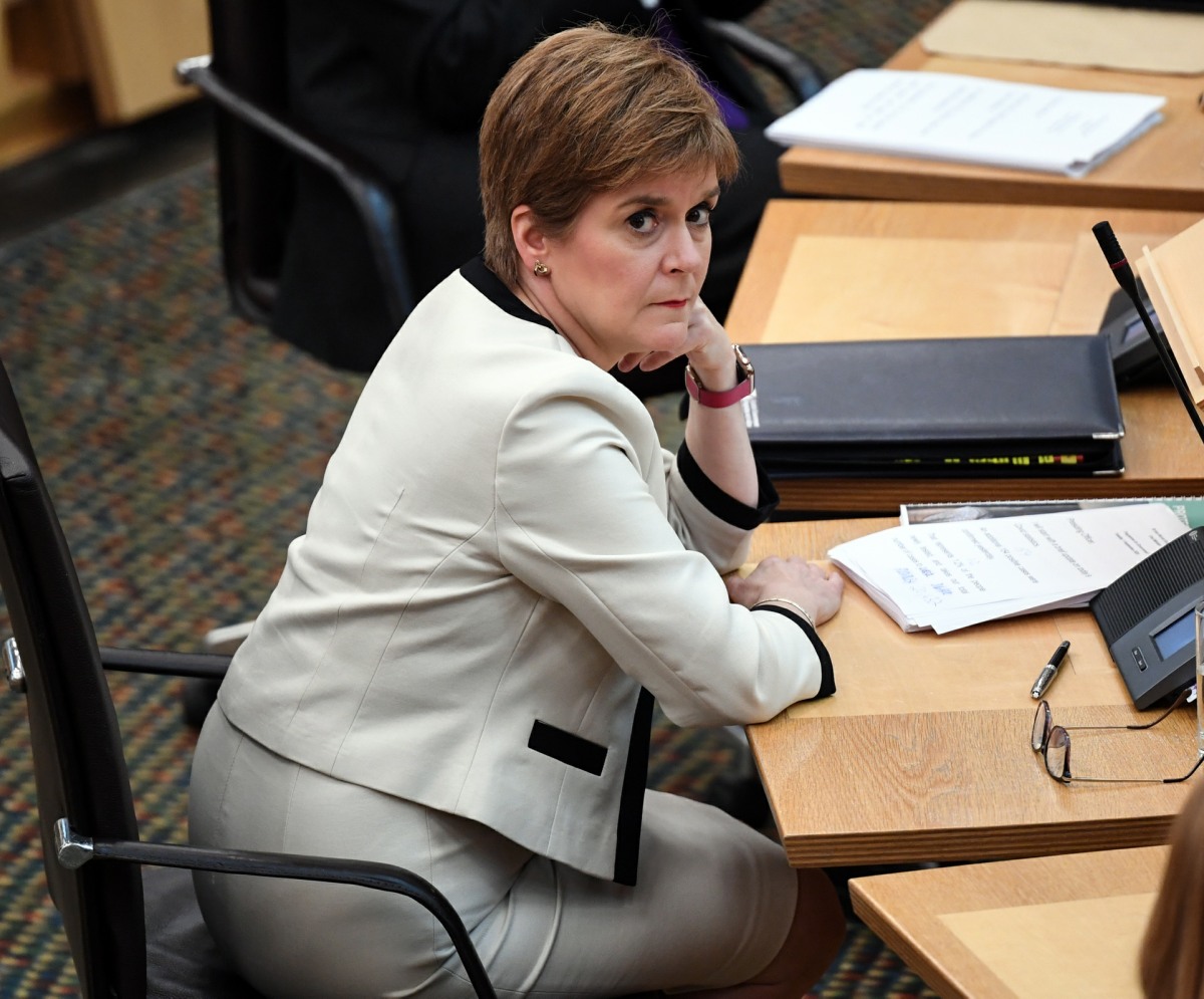 First Minister of Scotland Nicola Sturgeon attends a session in which she delivered her Programme For Government statement in the debating chamber of the Scottish Parliament in Edinburgh on September 1, 2020. - Sturgeon announced her programme for governm