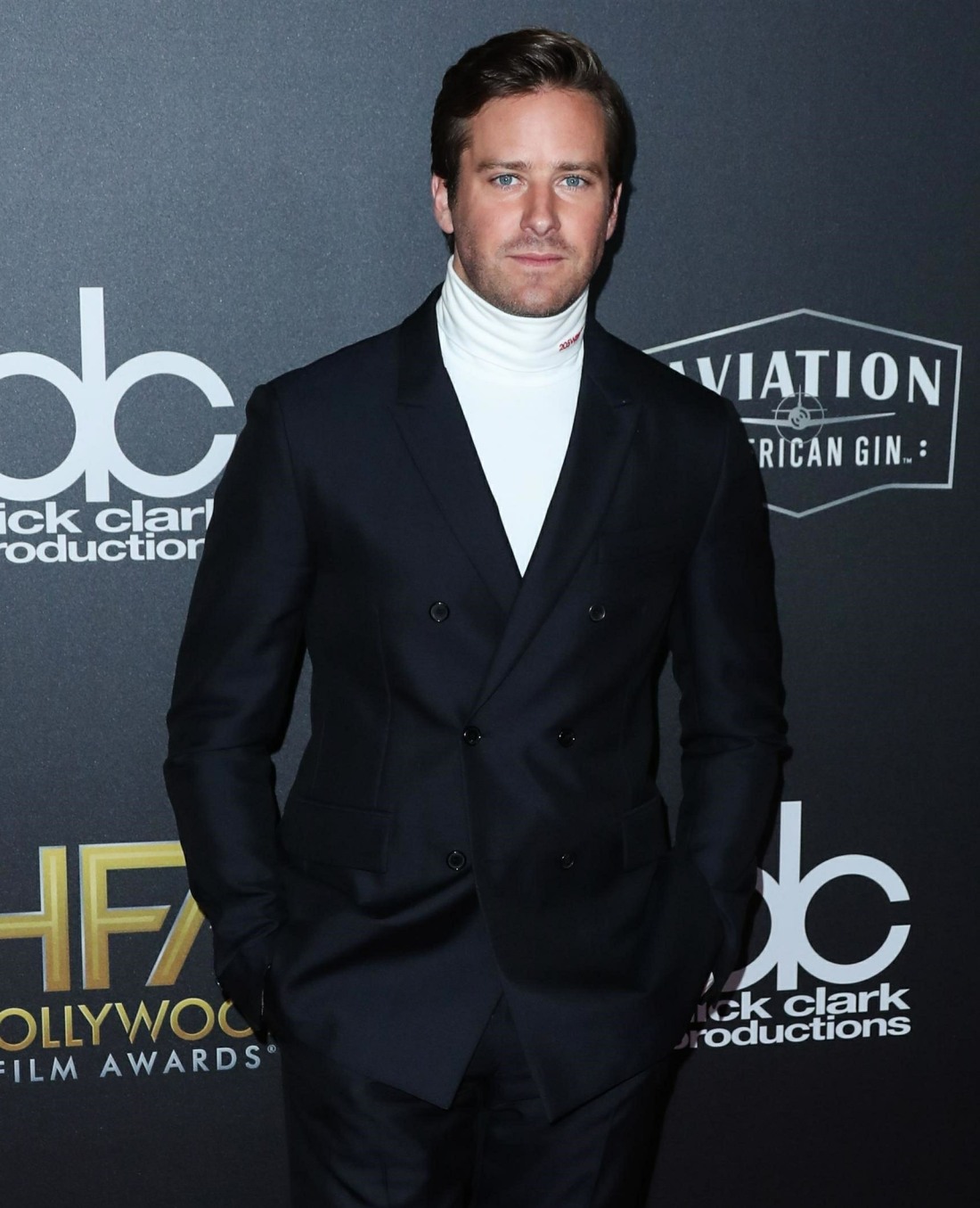 Armie Hammer wears Calvin Klein at the 22nd Annual Hollywood Film Awards
